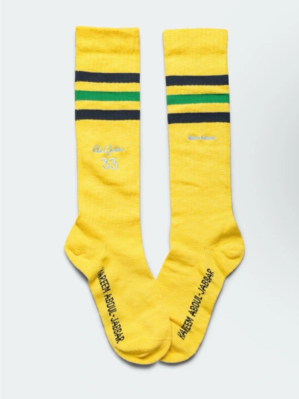 Adidas x Wales Bonner Jabbar socks in Spring Yellow green and navy stripe NWOT